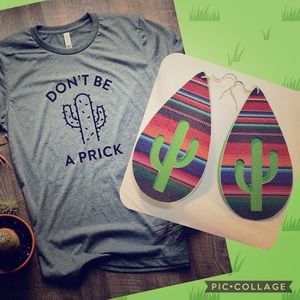 Shirt and earring set!